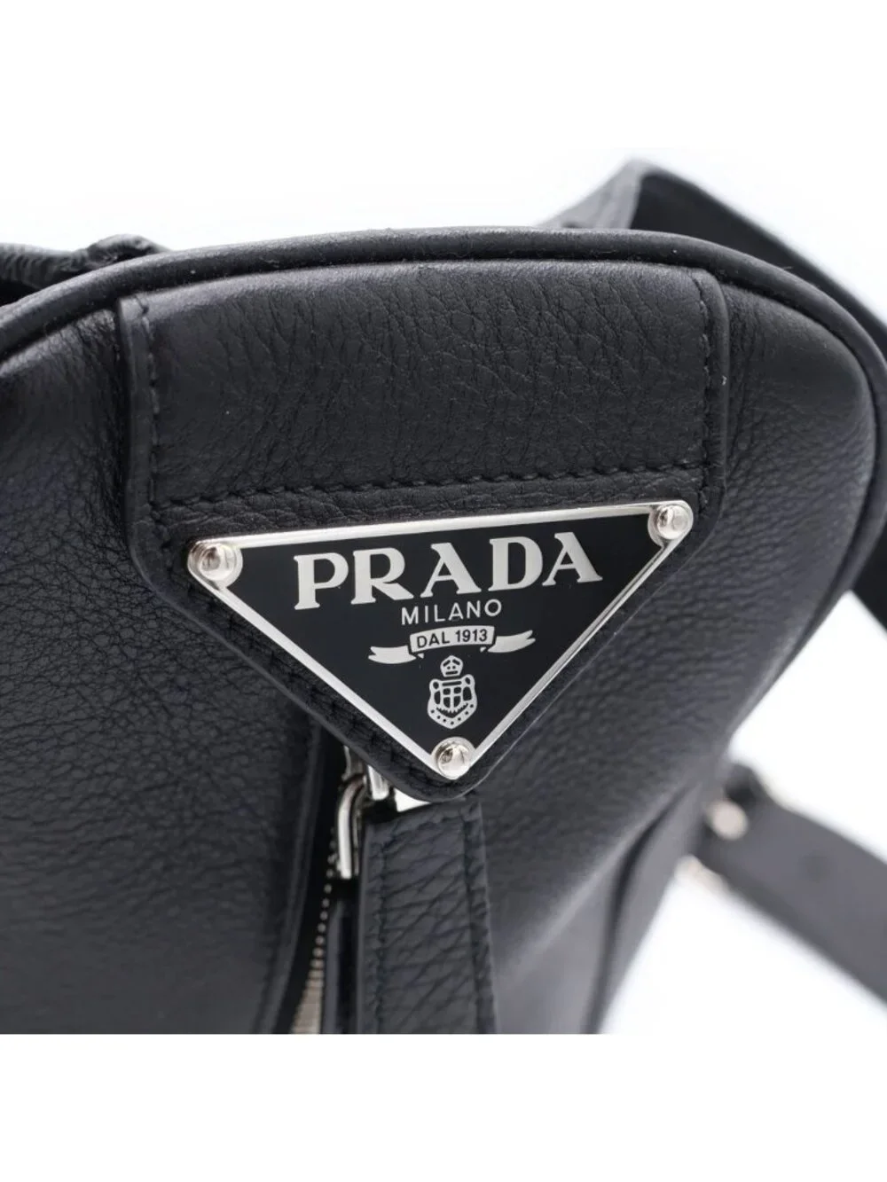 Prada Backpack Vitello Daino Leather Black